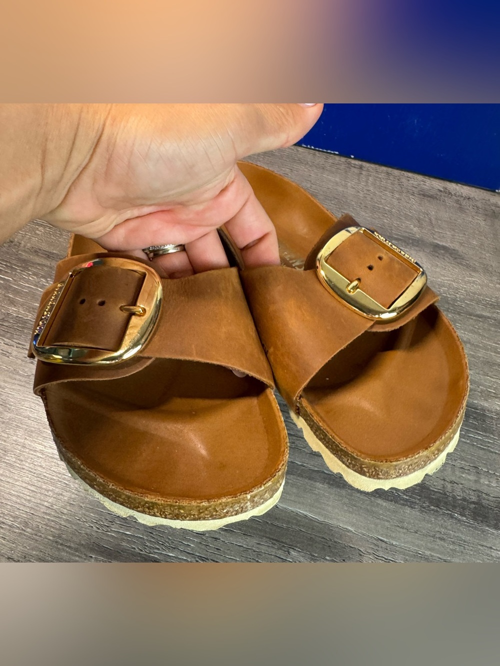 Birkenstock Madrid Big Buckle Antique Cognac Oiled Leather 37/US6.5-7 $155 - Picture 6 of 11